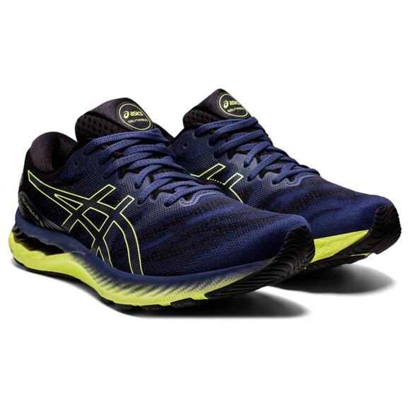 ASICS Men Gel Nimbus 23 Running Shoes Thunder Blue/Glow Yellow 7 B main image 5